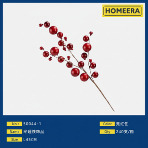 Decorazioni natalizie a colori assortiti L65CM ornamenti in vetro filo di plastica ricamato grafica festiva per la casa Baubles modello palline - Product Image 1