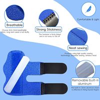 Attelle de doigt de déclenchement universelle bleue pour le soulagement de l'entorse de douleur d'arthrite
