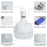 Ampoule d'urgence portable PHULAL E27 B22, ampoule rechargeable, lumière d'urgence 50W 40W 30W 20W, lumière d'urgence LED pour la maison