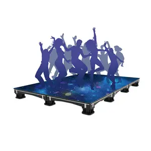 Panneau de carreaux de danse modernes pour intérieur et extérieur, écran d'affichage Led pour sol de danse, P2.6 p3.8 P4.81