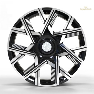 168 Tùy Chỉnh 17-24 Inch 5X112 Tùy Chỉnh Màu Đen Máy Mặt Xe Buýt Giả Mạo Bánh Xe Thích Hợp Cho Cuộn Royce Cullinan BB Phiên Bản Ma - Product Image 1