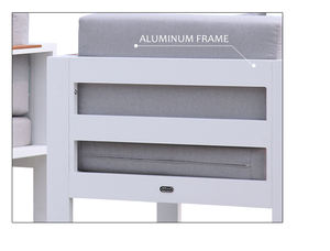 Sofá Seccional de Patio comercial, muebles de aluminio para exteriores, para Hotel, complejo turístico, <span class=keywords><strong>florida</strong></span>, gran oferta - Product Image 3