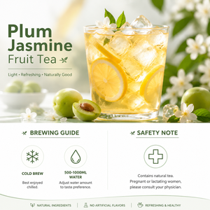 Té de Ciruela y Jazmín Personalizable en Bolsitas de 25g, Bolsas de Forma Irregular, 1000ml, Infusión Fría, Marca Privada, Orgánico Premium - Product Image 3