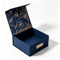 Boîtes cadeaux rigides à fermeture magnétique avec logo personnalisé, noir mat, carton biodégradable de luxe pour emballage de bougies, emballage de portefeuilles, ruban