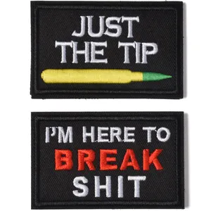 Set of 2pcs fashion patches emblem Embroidery Hook and Loop Fastener Morale Badges Armband Helmet Patches magic stick patches