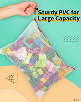 Sacs en maille de PVC imperméables avec fermeture à glissière sac de documents transparent pochette de documents en plastique A4 dossier de fichiers en plastique pour le bureau