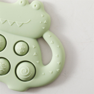 Nuova vendita Baby Silicone dentifrieri in Silicone morbido dinosauri ciuccio catene <span class=keywords><strong>e</strong></span> massaggiagengive accessori - Product Image 2