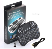 I8 Mini clavier sans fil 2.4Ghz 3 couleurs Air Mouse avec pavé tactile télécommande Android TV Box H9MAX T95 TX3