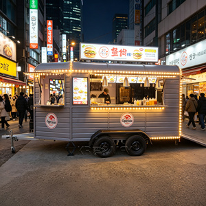 DOT Hot Dog Cart Fully Equipped Horse <b>Box</b> Food Truck OEM Mobile Kitchen Fast <b>Burger</b> Trailer - Product Image 2