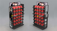 Benutzer definierte bodens tehende Metall karton kappe Shop Display Rack Design Cap Stand Display