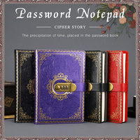 A5 livre de mots de passe personnalisé créatif étudiant voyage Nnotebook souple en cuir PU serrure à combinaison cahier