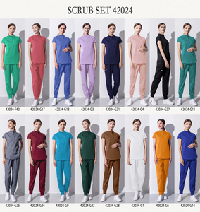 Conjuntos <span class=keywords><strong>de</strong></span> Uniformes Médicos para <span class=keywords><strong>Mujer</strong></span> al por Mayor con Logotipo Personalizado: Blusas <span class=keywords><strong>y</strong></span> Pantalones Elásticos <span class=keywords><strong>de</strong></span> Spandex para Enfermería <span class=keywords><strong>y</strong></span> Hospital - Product Image 6