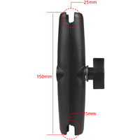 Support de téléphone portable pour moto en alliage d'aluminium, support pour supports RAM avec pince à double tête articulée de 15 cm/9 cm/5 cm, accessoires