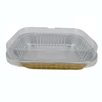 Moule à gâteau jetable en feuille d'aluminium ramequins PP pour la cuisson des tartes, moules à oeufs avec couvercle