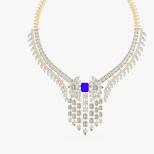 Excellent Quality Designer Diamond <b>Necklace</b> Luxury Jewelry For Women Bridal And Festive Wear Available For Sale - Product Image 4