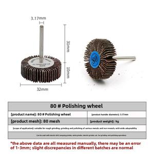 Outil de polissage OEM personnalisable avec tête de meulage diamantée en forme de T de 80 mailles et 10 mm, roue à lamelles haute performance pour le travail du bois et du métal - Product Image 2