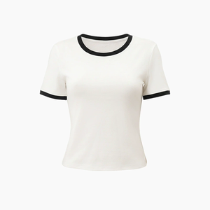 Top Corto Estivo da <span class=keywords><strong>Donna</strong></span> in Maglia con Spalle Scoperte, Tinta <span class=keywords><strong>Marrone</strong></span> - Product Image 4