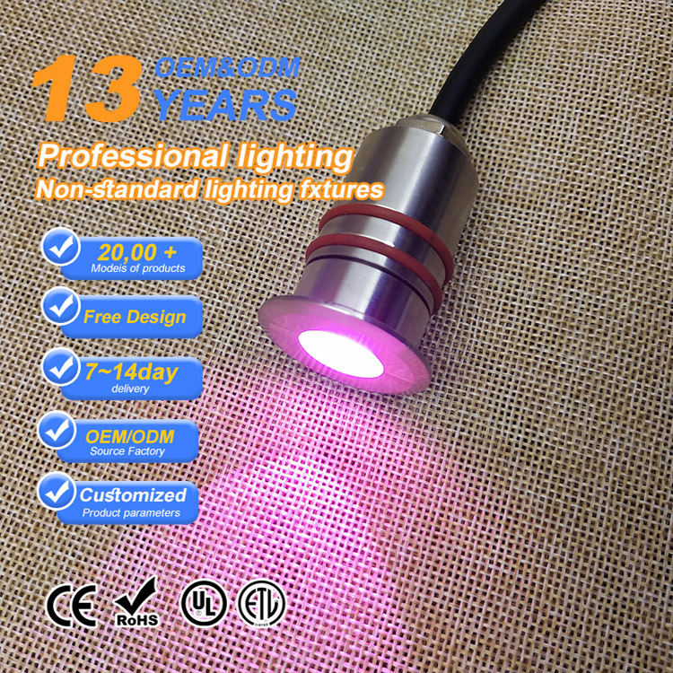 High Lumen Stainless Steel Waterproof Outdoor RGB Led Underground Lights IP67 Inground Stair Light Garden Square Deck Lighting