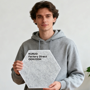 Mật độ cao tự dính tấm âm thanh cách âm bọt phong cách thiết kế hình lục giác chống cháy hấp thụ tiếng ồn loại bỏ - Product Image 1