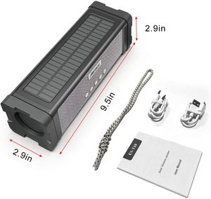 Bộ Sạc Năng Lượng Mặt Trời ES-T68, Loa Bluetooth, Đèn Led Âm Trầm Lớn Chống Nước, Công Suất 20W - Product Image 6
