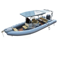 Bateau semi-rigide gonflable SP760 de 25 pieds, robuste et puissant, avec coque en aluminium et flotteurs en caoutchouc, idéal pour la croisière en haute mer, le tourisme, la recherche et le sauvetage, à vendre.