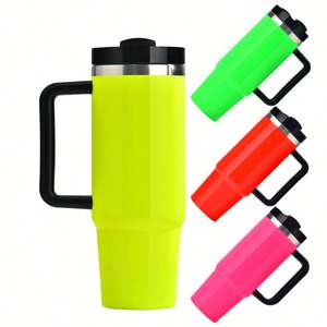 Vaso personalizado con logo de 40 oz, taza H2.0 de 30 oz y 40 oz, vaso térmico de acero inoxidable para exteriores con asa y pajita - Product Image 5