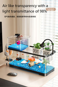 Aquário de Mesa para Sala de Estar com Ecossistema 2026 Novo Paisagismo para Casa com Luz Transparente e Filtro de Oxigênio Duplo - Product Image 5