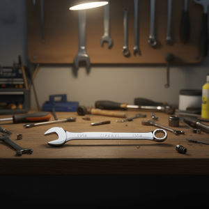 Llave Combinada Fervi de 11/16 Pulgadas Cromada con Acabado Pulido Espejo - Product Image 3