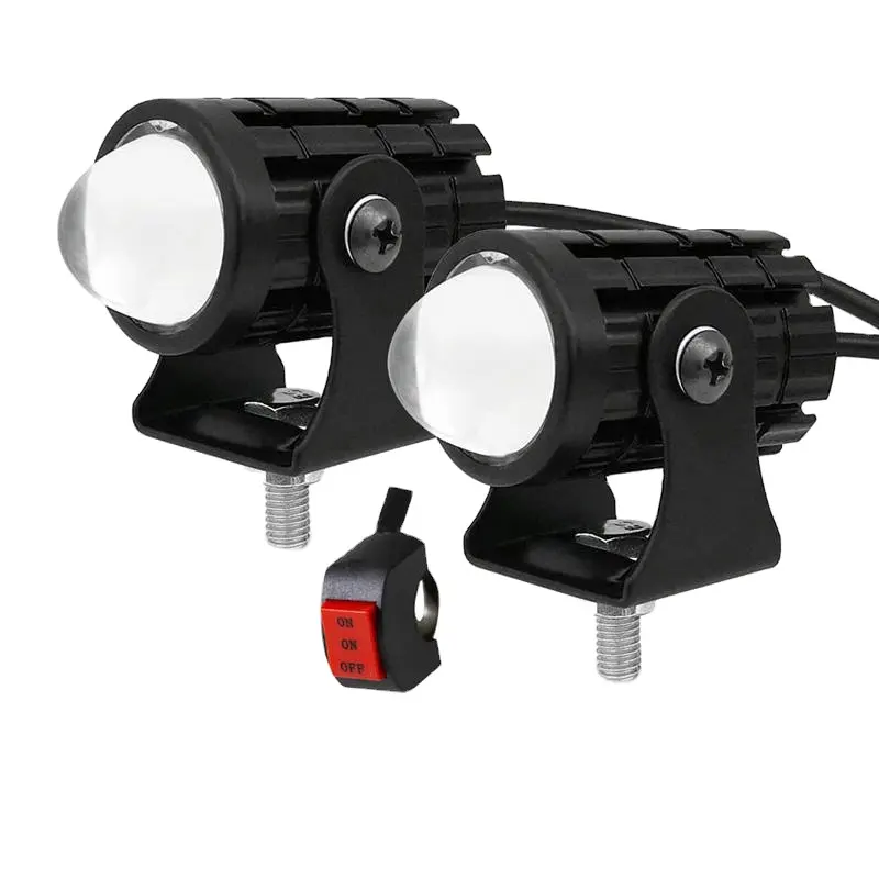 car Accessories dual color small steel motorcycle LED spotlight headlight lighting Strips Waterproof motorcycle brake light