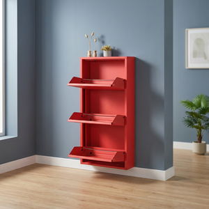Meuble à chaussures moderne en acier inoxydable à 3 niveaux, pliable, étanche et écologique - Meuble de maison de haute qualité, portable, pour entrée et extérieur - Product Image 2
