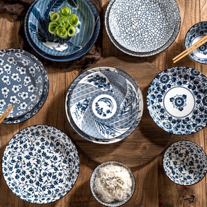 Japanese Colored Hand Painted White and Blue Porcelain Ceramic Food Breakfast Rice Soup Noodle <strong>Ramen</strong> Bowl Chopsticks Gift <strong>Sets</strong> - Product Image 4