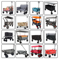Chariot de camping pliable en acier inoxydable à quatre roues avec auvent et amortisseurs pour bébé, fabriqué en Chine