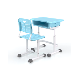 Moderno cómodo Durable Metal plástico madera PP materiales <span class=keywords><strong>aula</strong></span> dormitorio estudio escritorio silla conjunto para un aprendizaje óptimo - Product Image 2