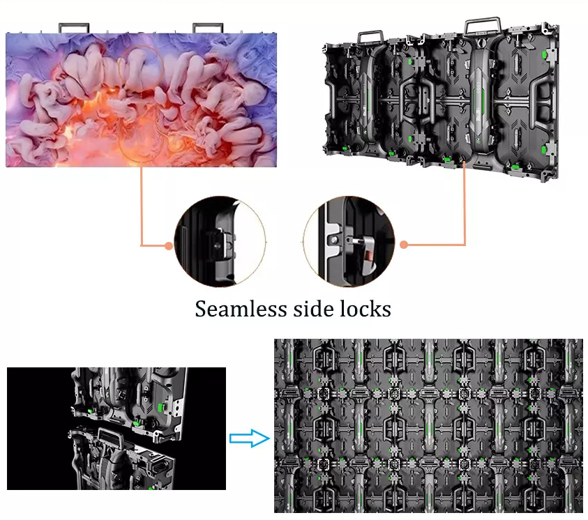 P3.91 야외 임대 LED 디스플레이 500x500mm p3.91 야외 LED 디스플레이 패널 무대 스크린,단계 화면 비디오 월