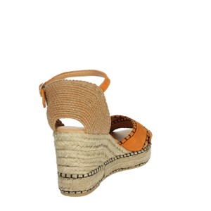 Sandali con zeppa Serraje 1043 Beige - Product Image 3