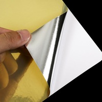 Laserjet A3 Papier autocollant imprimable en PET brillant et doré Feuille d'étiquettes en vinyle imperméable pour imprimante à toner