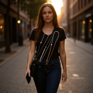 Catena per il corpo alla moda con perle finte, in lega placcata, extra lunga, gioiello unisex per uso quotidiano, stile adulto - Product Image 2