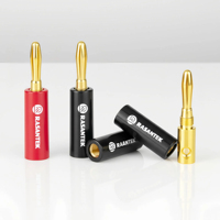 Connecteur banane plaqué or RASANTEK 4 mm, connecteur audio banane en cuivre pour câble de haut-parleur, connecteur HiFi AV, cuivre professionnel