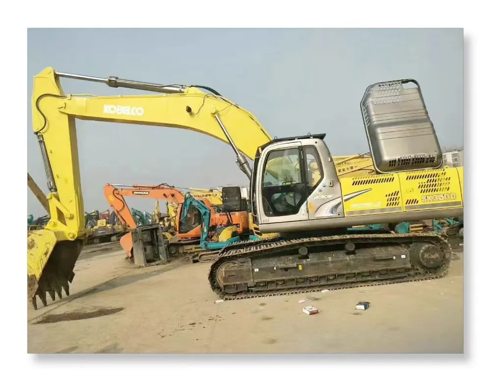 Kobelco รถตักดินไฮดรอลิกมือสอง SK350d ขุด sk350มือสอง