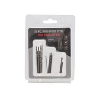 Jeu de 25 mini forets hélicoïdaux HSS 0.5-3mm-forets manuels de précision avec poignée ambre pour bijoux et réparation de PCB 003