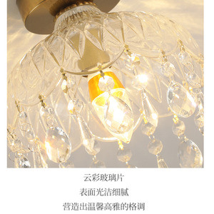 Modern Minimalist Crystal <b>Ceiling</b> <b>Light</b> <b>Led</b> Hardwired For Hallway Entrance Bedroom Dining Room - Product Image 4