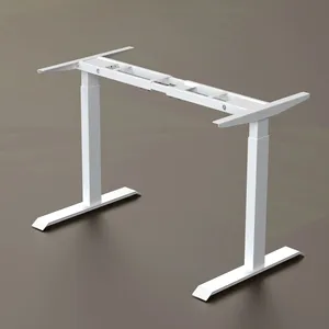 2024 two stage shenghua Dual Motor Height rising Desk steel Table lift Leg for Sit to Stand desk stand up standing computer Desk