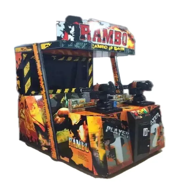 Rambo kapalı atari makinesi atıcılık simülatörü video oyunu jeton makinesi için eğlence merkezi
