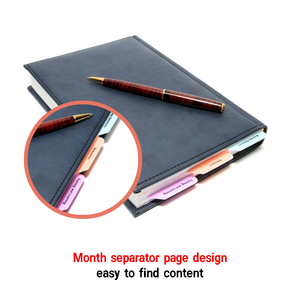 ハードカバーA7 A6 A5PUレザー日記ファクトリーカスタムロゴ印刷ページライティングジャーナルノートブックイヤープランナー - Product Image 4