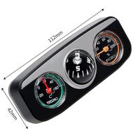 Boussole à bille 3-en-1 avec thermomètre et hygromètre – Accessoires intérieurs pour voitures, bateaux et véhicules