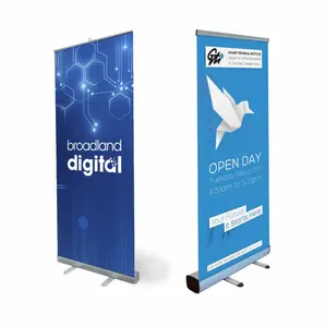 Portable Roll Up Banner Stand Roller Banner With Poster Prints Exhibit Display For Outdoor