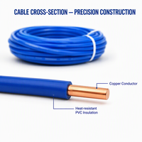 Bestseller 1,5mm 2,5mm 4mm 6mm Einadriges Massivkupferkabel Hitzebeständiges PVC Hausverdrahtungskabel und Baukabel