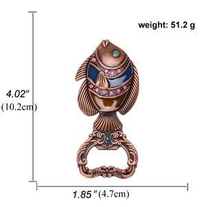 แม่เหล็กติดตู้เย็นรูปปลาทองเหลืองสำหรับเปิดขวดเบียร์ งานฝีมือโลหะลายสั่งทำพิเศษสำหรับผู้ที่ชื่นชอบการตก<span class=keywords><strong>ปลา</strong></span>ในน้ำเค็ม - Product Image 6