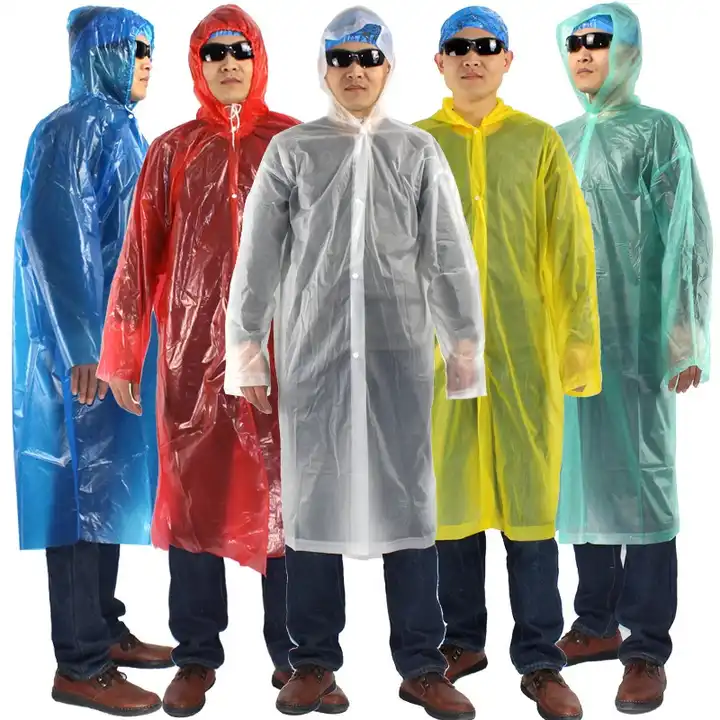 Portable Disposable Poncho Raincoats for Men