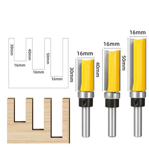 Broca de enrutador de corte de vástago de 8mm, plantilla de rodamiento inferior, cortador de fresado de <span class=keywords><strong>madera</strong></span>, <span class=keywords><strong>carpintero</strong></span>, 3 uds. - Product Image 1